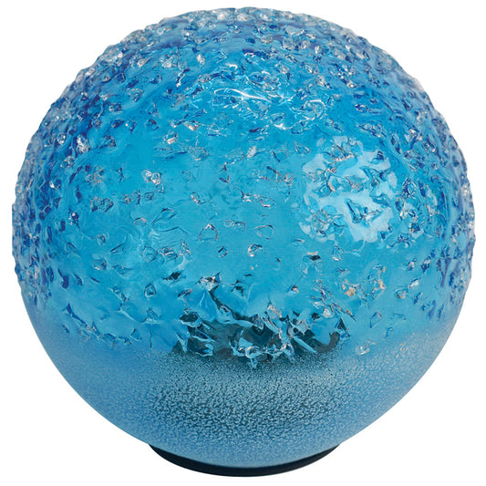 OutDoozie Blue Glass 7 in. H Agate Solar Gazing Ball