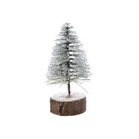 Creative Co-Op Brown/White Snowy Bottle Brush Indoor Christmas Decor 6.25 in.