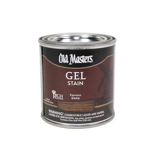 Old Masters Semi-Transparent Espresso Oil-Based Alkyd Gel Stain 0.5 pt (Pack of 6)