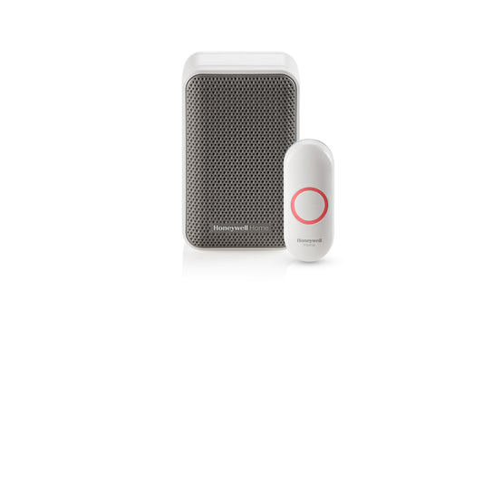 Honeywell Plastic/Metal White/Gray 80dB Wireless Portable Doorbell with Push Button