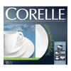 Corelle White Glass Winter Frost White Dinnerware Set Assortment in. D 16 pc