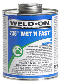 Weld-On 735 Blue Solvent Cement For PVC 4 oz