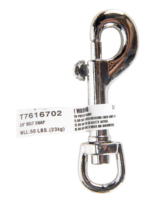 Campbell Chain 3/8 in. Dia. x 2-11/16 in. L Nickel-Plated Zinc Bolt Snap 50 lb. (Pack of 10)