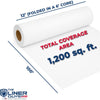 THE LINER GUYS 12 Mil Crawl Space Vapor Barrier, 12 ft x 100 ft Reinforced Woven Plastic Sheeting for Crawl Space Encapsulation, Heavy Duty Moisture Barrier Ground Cover