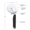 KitchenAid Black/Silver ABS Plastic/Stainless Steel Pizza Wheel