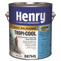 Henry Tropi-Cool White Silicone Water Based Roof Coating 0.9 gal. for Seam and Repair Roof