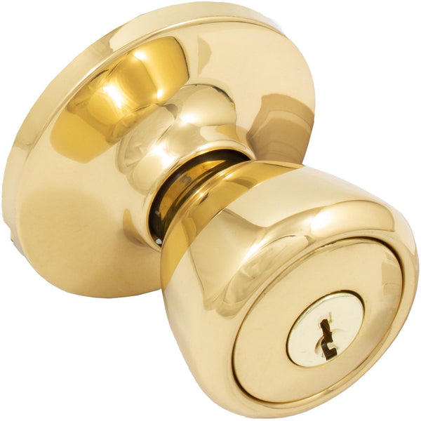 Perilla de puerta Tulip, pestillo de entrada, chavetero KW, latón pulido, de Stone Harbor Hardware (A) - Oferta de la semana