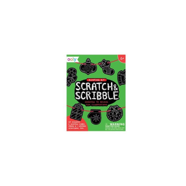 OOLY Bunting Christmas Scratch and Scribble Kit (Pack of 12)