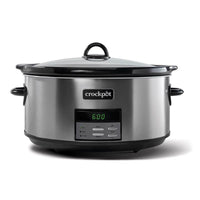Crock-Pot 8 qt Black/Silver Stainless Steel Programmable Slow Cooker