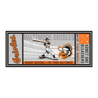 MLB - Baltimore Orioles  Retro Collection Ticket Runner Rug - 30in. x 72in. - (1954)