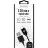 iEssentials USB-C to USB-A Charge and Sync Cable 10 ft. Black