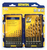 Irwin Cobalt Steel Drill Bit Set Straight Shank 15 pc