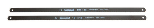 Stanley 12 in. High Carbon Steel Hacksaw Blade 18 TPI 2 pk