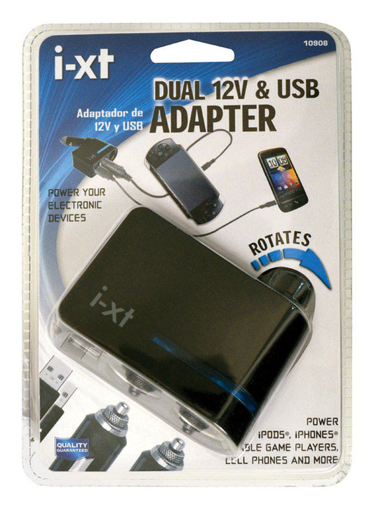 Goxt 12 V Black USB Adapter