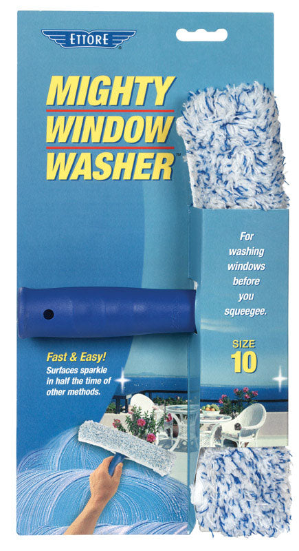 Ettore Mighty Window Washer 10 in. Plastic Window Squeegee
