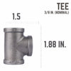Bk Products 3/8 In. Fpt  X 3/8 In. Dia. Fpt Black Malleable Iron Tee