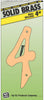 Hy-Ko 4 in. Gold Brass Nail-On Number 4 1 pc