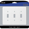 Amerelle Devon White 3 gang Stamped Steel Toggle Wall Plate 1 pk - Deal of The Week