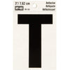 Hy-Ko 3 in. Reflective Black Vinyl Letter T Self-Adhesive 1 pc. (Pack of 10)