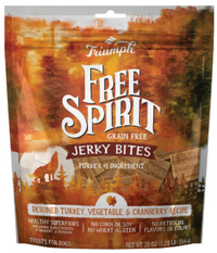 Triumph Grain Free Jerky Bites Dog Treats Turkey Vegetable and Cranberry Recipe Soft Chews 20 oz