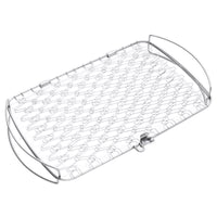 Weber Stainless Steel Fish & Vegetable Grill Basket  18" x 11"  Flexible Wire Design for Delicate Foods
