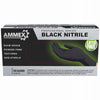 AMMEX Professional Nitrile Disposable Exam Gloves Medium Black Powder Free 100 pk