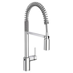 Chrome one-handle high arc pulldown kitchen faucet