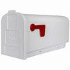 Gibraltar Mailboxes Parsons Classic Plastic Post Mount White Mailbox