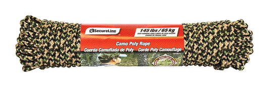 SecureLine Camouflage Diamond Braided Polypropylene Rope 5/16 Dia. in. x 75 L ft.