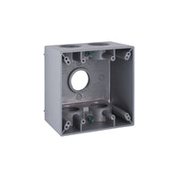 Bell 36 cu in Square Aluminum 2 gang Weatherproof Box Gray
