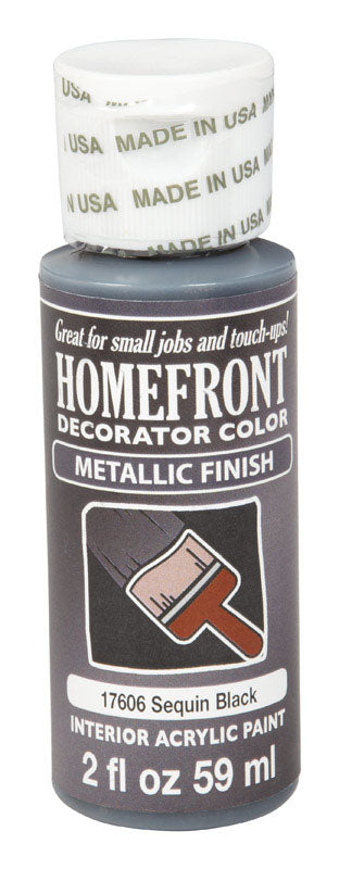 Homefront Metallic Sequin Black Hobby Paint 2 oz. (Pack of 3)