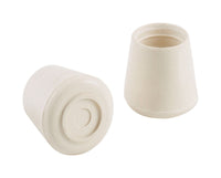Shepherd Rubber Leg Tip White Round 1-1/4 in. W 2 pk (Pack of 6)