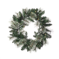 Celebrations LED Prelit Multicolored/Warm White Mixed Pine Wreath 24 in.