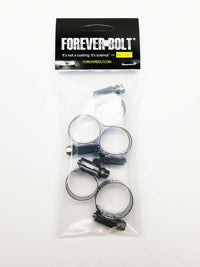 FOREVERBOLT 9/16 in to 1-15/8 in. SAE 10 Black Hose Clamp Stainless Steel Band