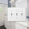 Amerelle Devon White 3 gang Stamped Steel Toggle Wall Plate 1 pk - Deal of The Week