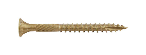 Tornillos para madera profundos de bronce con forma de estrella de Screw Products, n.º 9 x 2 pulg., paquete de 114