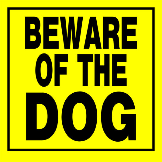 Hillman English Yellow Beware Sign 11 in. H X 11 in. W (Pack of 6)