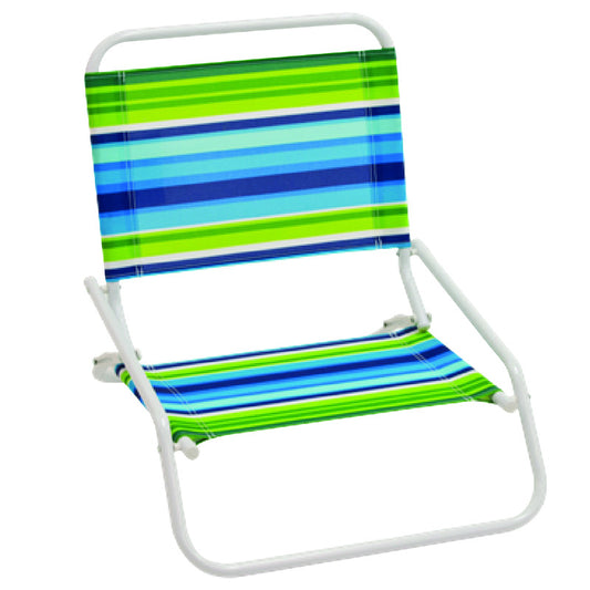 Rio Brands 1 position Multi-color Beach Folding Chair (Pack of 8)