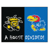 House Divided - Wichita State / Kansas House Divided Rug