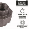 BK Products 1/2 in. FPT  x 1/2 in. Dia. FPT Black Malleable Iron Union