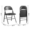 Cosco  Vinyl Seat  Chair  Black (Pack of 4)