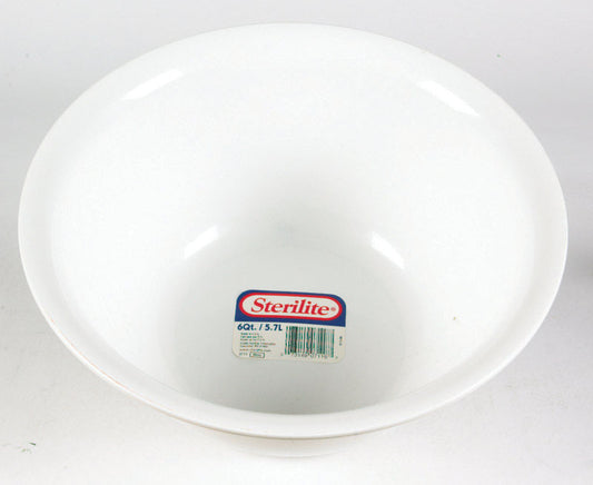 Sterilite 6 oz White Plastic round Bowl 12-3/4 in. D 1 pk