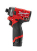 Milwaukee M12 FUEL 12 V Red 1300 in-lb. Cordless Brushless Impact Driver Kit