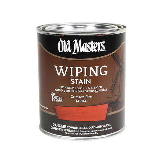 Old Masters Semi-Transparent Crimson Fire Oil-Based Wiping Stain 1 qt. (Pack of 4)