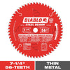 Diablo Steel Demon 7-1/4 in. D X 5/8 in. TiCo Hi-Density Carbide Metal Saw Blade 56 teeth 1 pk