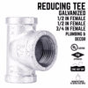 Bk Products 1/2 In. Fpt  X 1/2 In. Dia. Fpt Galvanized Malleable Iron Reducing Tee