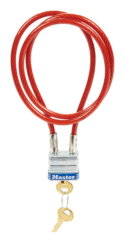 Master Lock 3/16 in. W X 36 in. L Steel 4-Pin Cylinder Locking Cable