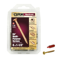 GRK Fasteners UberGrade Star Flat Head Steel Multi-Purpose Screw No. 8 x 1-1/2 L in.