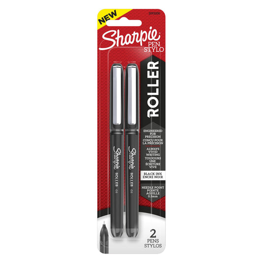Sharpie Black Retractable Rollerball Pen 2 pk (Pack of 6)