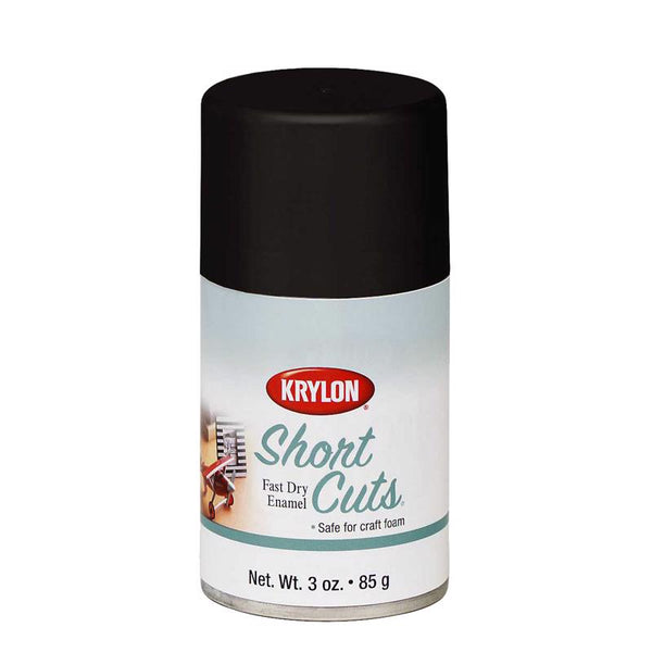 Pintura en aerosol negra mate Short Cuts de Krylon, 3 oz